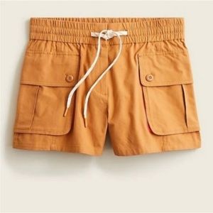 J. Crew Pull-On Cargo pocket Shorts elastic waistband burnt orange XS
